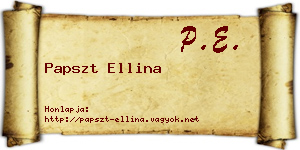 Papszt Ellina névjegykártya